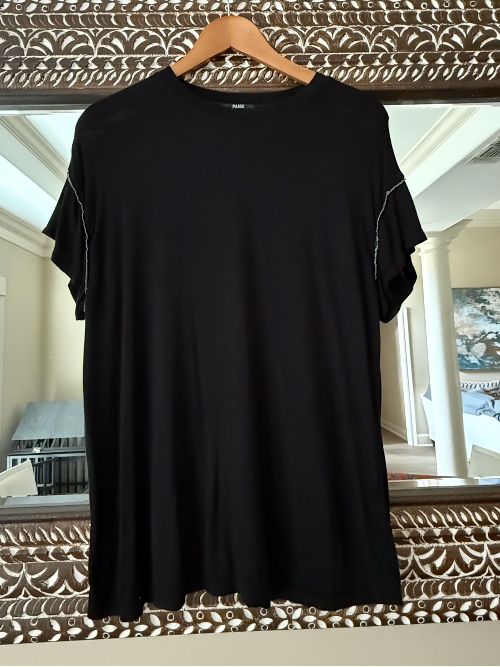 PAIGE Black Short Sleeve Crewneck Tee